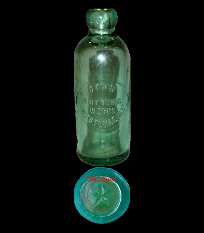 Star Bottling Works Star Logo on Base Hutchbook #: IL1113