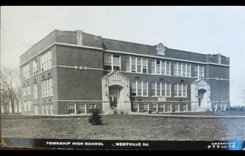 1920 Westville Township High School Postcard