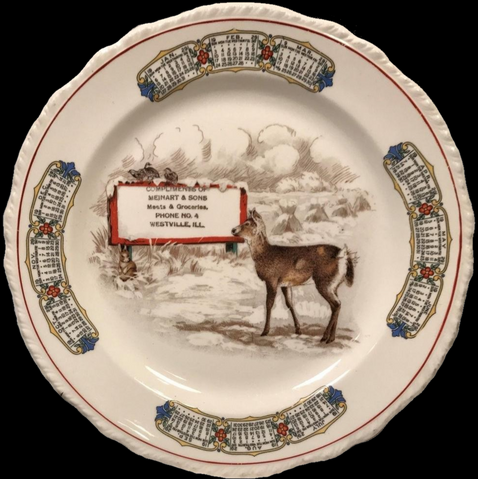 Meinart & Sons 1929 Advertising Plate