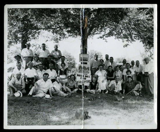 1960s Westville Italian-American Bocce Ball Club Photo